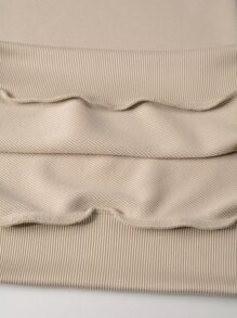 Manfinity Homme 男士撞色落肩袖運動衫 - 卡其色 - 查看 6