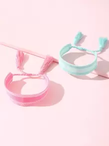 2 cái/bộ Vòng Tay Trang Trí Tua Rua - Nhiều màu - Xem 1