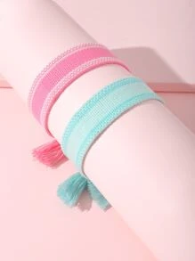 2 cái/bộ Vòng Tay Trang Trí Tua Rua - Nhiều màu - Xem 5