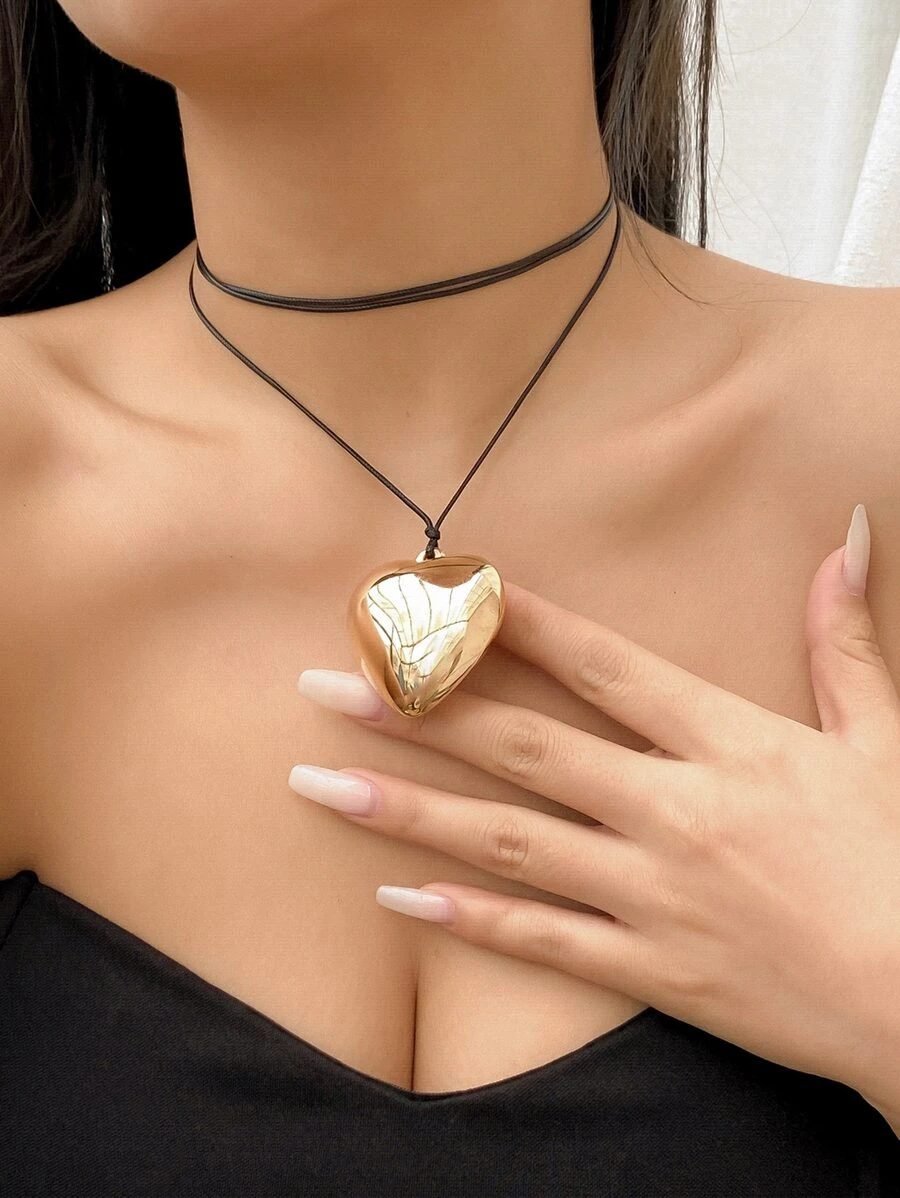 Heart Charm Layered Necklace