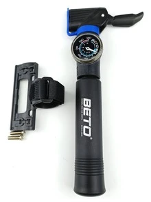 1set Letter Graphic Bicycle Pump - Black - View 1