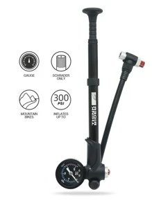 1set Letter Graphic Bicycle Pump - Black - View 7