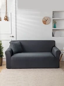 1 bọc ghế sofa co giãn chắc chắn & 1 bọc đệm không có chất độn - Màu xám đen - Xem 1