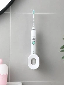 1pc Wall Mounted Electric Toothbrush Holder - White - View 7