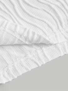 SHEIN MOD Solid Criss Cross Halter Top - White - View 4