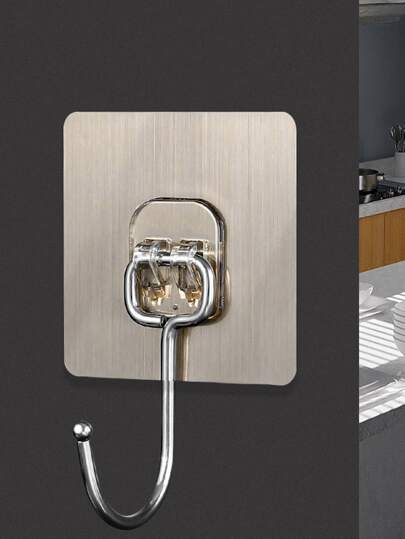 5pcs Wall Hooks For Hanging, Large Adhesive Hooks, Large Size No Punch Hook