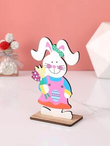 1pc Easter Rabbit Design Decoration Craft - Multicolor - View 2
