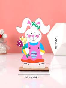 1pc Easter Rabbit Design Decoration Craft - Multicolor - View 3