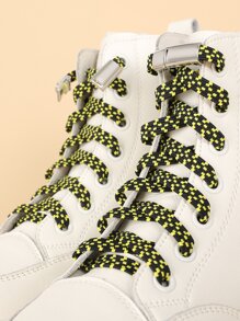 1 par Cordón de zapatos de color combinado magnético hebilla