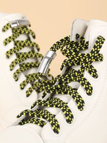 1 par Cordón de zapatos de color combinado magnético hebilla