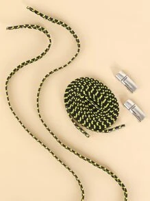 1 par Cordón de zapatos de color combinado magnético hebilla