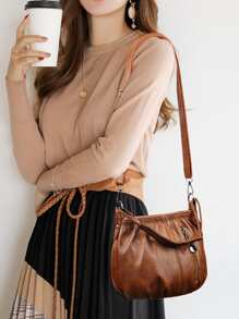 Women's Bag Handbag 2023 New Women's Bag European And American Fashion Vintage Bag Shoulder Multi-Layer Large Capacity Cross-Body Bag Small Bag - Brown - View 2