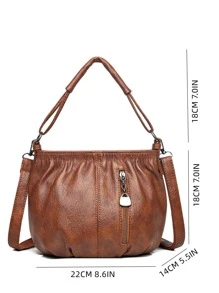 Women's Bag Handbag 2023 New Women's Bag European And American Fashion Vintage Bag Shoulder Multi-Layer Large Capacity Cross-Body Bag Small Bag - Brown - View 4