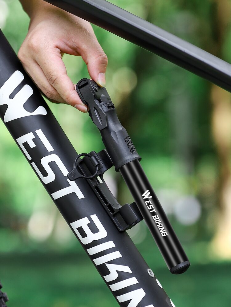 WEST BIKING 1件套便攜戶外自行車打氣筒 - 黑色 - 查看 4