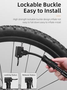 WEST BIKING 1set Portable Outdoor Bicycle Pump - Black - View 6