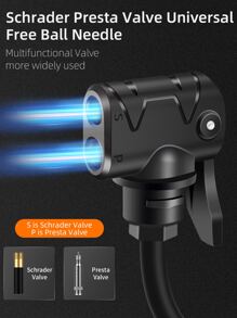 WEST BIKING 1set Portable Outdoor Bicycle Pump - Black - View 7