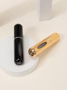 2pcs/Pack 5ml Bottom Refillable Perfume Bottle With Funnel And Spray, Black And Gold, Living Room Home Bedroom Bathroom House Decor, Travel Stuff, Wedding, Party, Birthday, Gifts For Men Mom Dad Friends, New Years, Accessories, Funny Gift - Multicolor - View 4