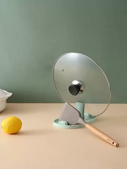 1 bucă scurgere de bucătărie pliabilă, suport practic pentru capac pentru oală