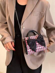 Của phụ nữ Mini Giải trí Bowknot Túi xách tay Với dây chuyền Dây đeo , Vai & Túi đeo chéo - Nhiều màu - Xem 2