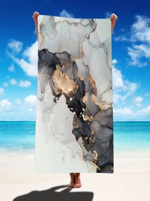 1入組大理石紋樣式沙灘巾 - 彩色 - 查看 2