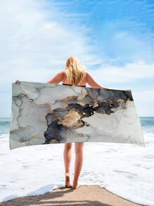 1入組大理石紋樣式沙灘巾 - 彩色 - 查看 3