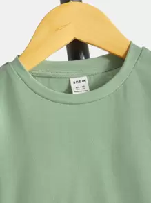 SHEIN Chàng trai trẻ Khẩu hiệu & Đồ họa Hoạt hình Áo thun - Nhiều màu - Xem 4