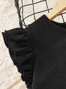 SHEIN Tween Girl Floral Print Ruffle Trim Dress - Multicolor - View 5