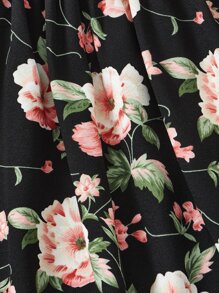 SHEIN Tween Girl Floral Print Ruffle Trim Dress - Multicolor - View 6