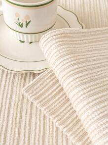 1 chiếc khăn sofa màu trơn - Màu be - Xem 2