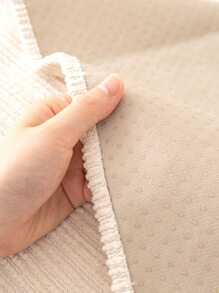 1 chiếc khăn sofa màu trơn - Màu be - Xem 8