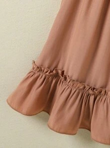 Niñas Camiseta unicolor & Vestido de tirantes bajo con fruncido - Multicolor - Ver 4