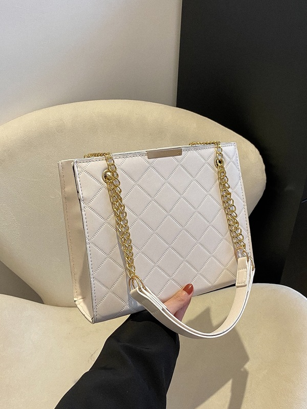 Stitch Detail Chain Shoulder Bag