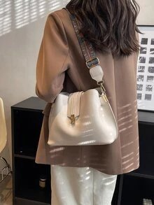 Bolso cubo con diseño de puntada - Blanco - Ver 6