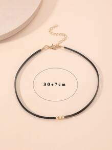 Bead Decor Choker - Black - View 3