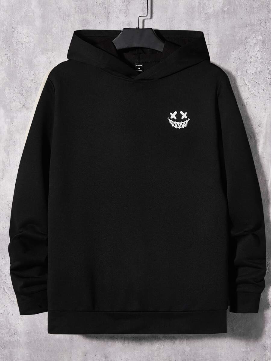 Manfinity RebelGame Men Cartoon Graphic Hoodie - Black - View 1