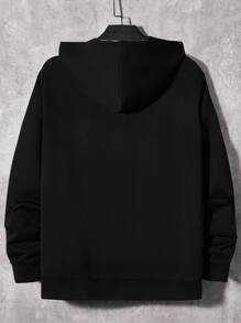 Manfinity RebelGame Men Cartoon Graphic Hoodie - Black - View 2