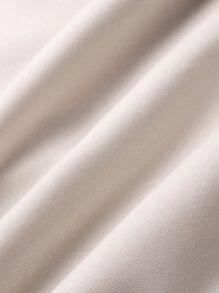 Manfinity Men Pocket Patched Shirt & Drawstring Waist Shorts Without Tee - Apricot - View 3