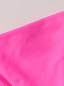 SHEIN Swim Summer Beach Triangle Thong Bikini Set - Pink - View 3