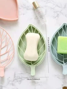 1入組葉子造型隨機肥皂盒 - 彩色 - 查看 2