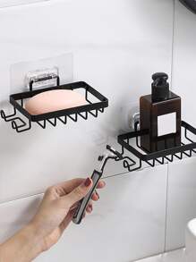 1pc Wall Mounted Soap Dish Home Bathroom Decor Back To School