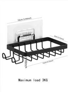 1pc Wall Mounted Soap Dish Home Bathroom Decor Back To School