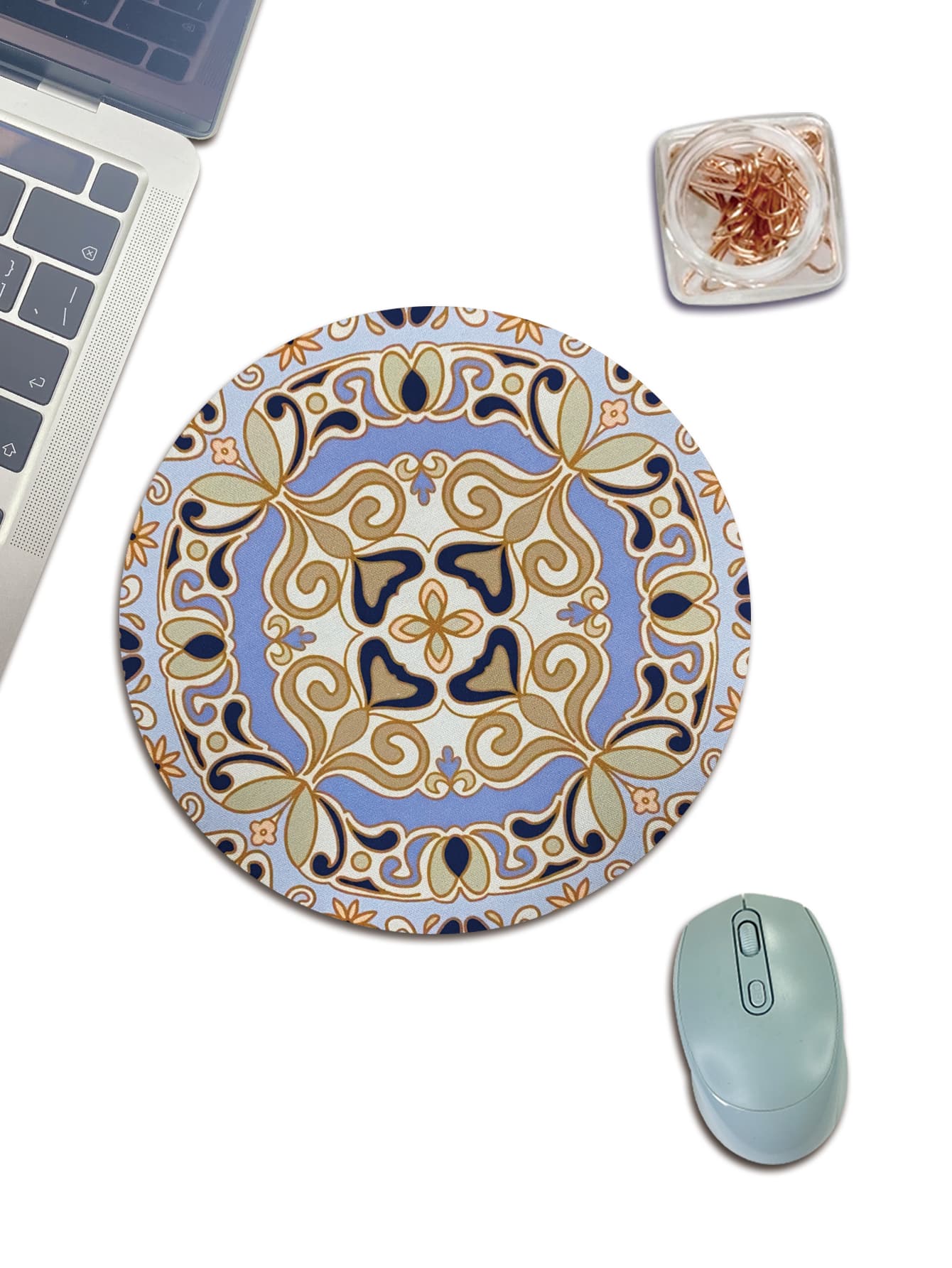 1pc Marble Print Mouse Pad - Multicolor - View 1