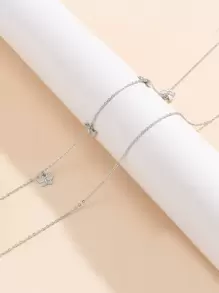 Butterfly Charm Layered Chain Belt Sexy - Silver - View 4