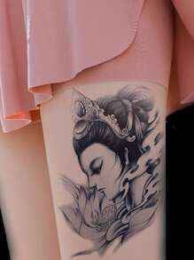 1張人像圖案紋身貼紙