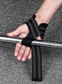 1入組條紋圖案瑜伽鍛煉阻力帶 - 黑色 - 查看 3