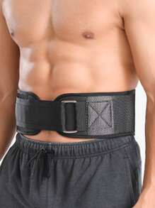 1入組運動腰保護皮帶 - 黑色 - 查看 3