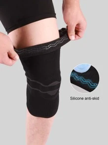 2pcs Solid Silicone Knee Pad - Black - View 3