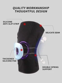 2pcs Solid Silicone Knee Pad - Black - View 6