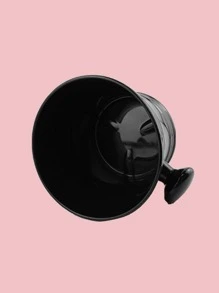 1pc Bubble Bowl Hair Salon Foam Bowl Beard Shaver Bowl Black Plastic Soap Bowl Hairdressing Products - Black - View 2