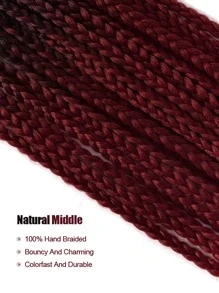 Long Synthetic Crochet Hair Braid - Ombre - View 4